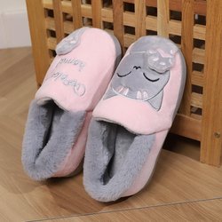 Baumwollpantoffeln, Damenschuhe, Glückskatze, Warme Schuhe, Paar-Baumwollpantoffeln, Herrenschuhe, Rutschfeste Pantoffeln, Freizeitpantoffeln 40-41 hellrosa