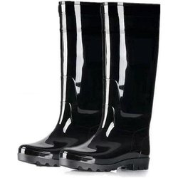 WTEMPO Verschleißfeste, rutschfeste schwarze Regenstiefel für Herren, hohe Wasserstiefel mit Gummiabsatz, Arbeitsstiefel für die Autowäsche in der Küche 40 schwarz