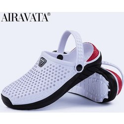 Unisex Fashion Beach Clogs Dicke Sohle Slipper Wasserdichte Anti-Rutsch-Sandalen Flip-Flops für Damen Herren 42 weiß