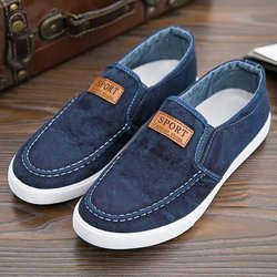 Frühlings-Canvas-Schuh Mann Board-Schuh Mann Stoffschuh Alles passt zusammen Studenten-Freizeitschuh 44 navy blau