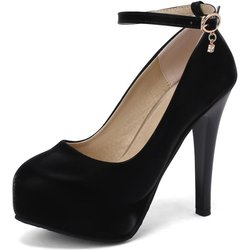 Mode Plattform High Heels Schuhe Frau Elegante Ankle Straps Grün frauen Heels Pumps Büro Hochzeit Party Schuhe Damen Große größe 44 schwarz