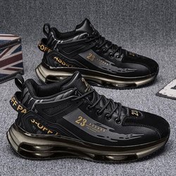 Herrenschuhe Neue Laufschuhe mit Luftpolsterung Sneakers Casual Pops Schuhe 44 schwarz