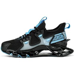 Herren-Sneaker, atmungsaktiv, Shark Blade-Laufschuhe, Basketballschuhe, stoßdämpfende Sohle 43 schwarz