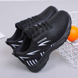 Wasserdichte Regenschuhe aus Leder, Rutschfeste Küchenarbeitsschuhe für Damen, Freizeitsportschuhe mit weicher Sohle, Flache, leichte, atmungsaktive Schuhe 38 schwarz