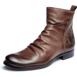 Herrenstiefel aus echtem Leder, Stiefeletten, Übergröße, hohe Schuhe, Outdoor-Arbeit, Freizeitschuhe, Motorrad-Militär-Kampfstiefel 45