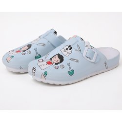 Unisex-Bedruckte OP-Schuhe, leichte Krankenschwester-Clogs, rutschfeste medizinische Hausschuhe 40 himmelblaue