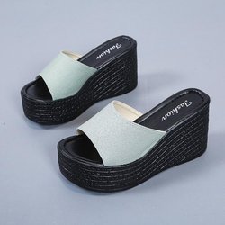 2022 neue Sommer frauen Sandalen Peep-Toe Schuhe Frau Mit Hohen Absätzen Platfroms Casual Keile Für Frauen High Heels schuhe 37