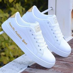 Neue weiße Herrenschuhe, Frühlingsschuhe für Herren, lässige Low-Top-Sneakers für Herren 43 gold