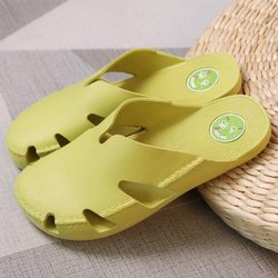 Gummi Hausschuhe Sandalen Strand Schuhe Loch Männer und Frauen Paar Hausschuhe Baotou 37 grün