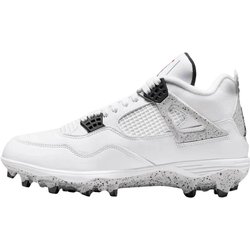 Air Jordan 4 Retro TD Cleat White Cement Unisex Sneaker Fire-Red Black Tech-Grey HQ0207-106 42