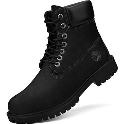 Echtes Leder Dicke Sohle Mode Stiefel neu Herren und Damen Britischer Stil gelbe Stiefel rutschfest Arbeitskleidung Schuhe Lederschuhe 43 schwarz