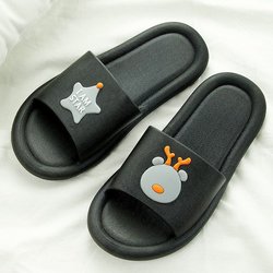 Hausschuhe Sommer Indoor Paar Hausschuhe Niedliche rutschfeste Badezimmer-Badesandalen 44-45 schwarz