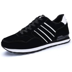 Mode Männer Casual Sneakers Weiches Licht Laufschuhe Outdoor Sportschuhe 44 schwarz