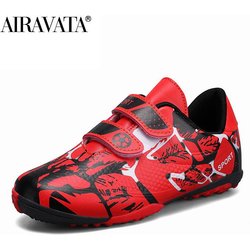 Jungen Training TF Fußballschuhe Kunstrasen Anti-Rutsch Jugend Fußballschuhe Sporttrainingsschuhe Mädchen Fußballschuhe 34 rot