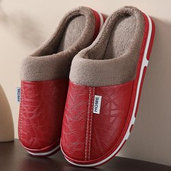 Hausschuhe Weiche Hausschuhe Anti-Schlupfschuhe Indoor Für Männer und Frauen Winterschuhe 36-37 rot