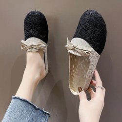Leinen-Slides Damen-Oberbekleidungsschuhe Sommer-Sandalen mit dicker Sohle Home Fashion Casual Ausgehöhlte Slipper mit gewickelter Zehenpartie Outdoor-Strand-Flip-Flops 40 schwarz