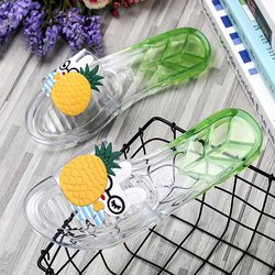 Sommer Obst Damen Slipper Kristall Schuhe Rutschfeste Strand Schuhe Flache mit Casual 38