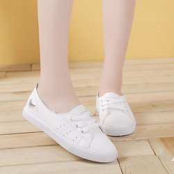 Weiche Sohle Kleine Weiße Schuhe Weiblichen Sommer Koreanische Version Flachen Mund Flache Freizeit Einzelnen Schuhe Studenten Atmungsaktive Skate Schuhe 40 silber/weiß
