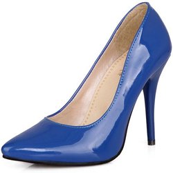 Mode Mode High Heels Schuhe Frau Klassische Pumps Rosa Rot Blau Nude Grün Heels Spitz Büro Party Hochzeit Schuhe Frühling Herbst 45 blau