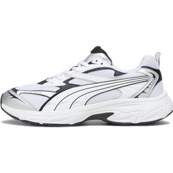 Puma Morphic Base Silber Schwarz Unisex Sneaker Weiß Federgrau 392982-02 43