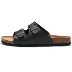 Herren Kork-Hausschuhe im koreanischen Stil - Sommer Strand Flip-Flops & Trendige Freizeitsandalen 46 schwarz