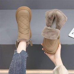 2024 Winter Neue Samt-Schneestiefel Wasserdichte und rutschfeste, vielseitige, warme Baumwollschuhe 39