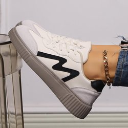 TUINANLE Sneakers Damen Sportschuhe Chunky Casual Weiße Sneakers Mädchen Walking Plateauschuhe 37 beige/schwarz