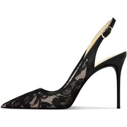 2024 Damenschuhe Spitze Damen High Heels Sexy Party Pumps Damen Spitzschuh Schnalle Riemen Dünne Ferse Slingbacks Damen Sandale 39