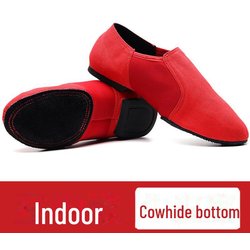 Jazz- und Ballett-Tanzschuhe aus Canvas mit weicher Sohle für Erwachsene interior, 43 rot