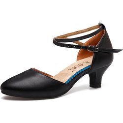 Damen-Schuhe für lateinamerikanischen Tanz, für Damen, für den lateinamerikanischen Ballsaal, Tango, Salsa, elegante Tanzschuhe, große Größe 41 schwarz