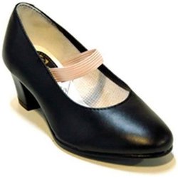 Flamenco Tanzschuhe - Damen - Schwarz - Größe 26 - Synthetisches Leder - Gummisohle - Mittelhoher Absatz