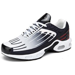 Herren Air Cushion Casual Atmungsaktive Sportschuhe Persönlichkeit Trend Verschleißfeste Laufschuhe 43 weiß/schwarz