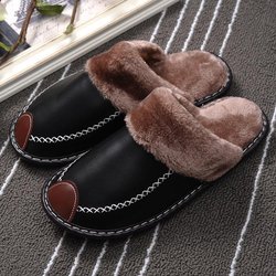 Bestellen Sie eine Nummer größer gemütliche Hausschuhe für Herren/Damen, flauschig, weich, bequem, warme Hausschuhe für den Winter 41-42 schwarz