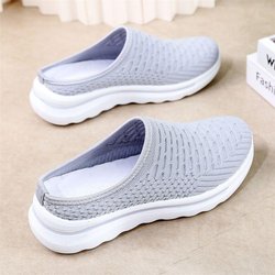 Sommer Neue Sportschuhe für Damen Tragen Baotou Stoff Hausschuhe Damen Mesh Schuhe Halbschuhe für Damen 40