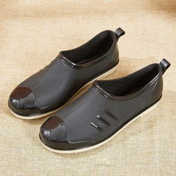 Four Seasons Fashion Regenschuhe Damen Low Top Flachmund Wasserschuhe Küche Rutschfeste Autowaschanlage Arbeit Regenstiefel 40 schwarz
