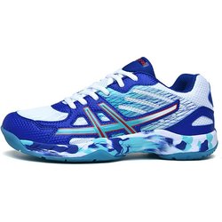 Kinder, Jugendliche und Erwachsene, hochwertige Stoßdämpfung, rutschfeste und verschleißfeste Outdoor-Badmintonschuhe, Trainingssportschuhe 40 blau