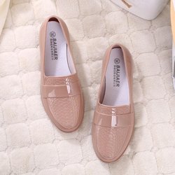 Niedrige Regenschuhe, rutschfest, wasserdicht, bequem, für alle Jahreszeiten, universelle Arbeitsschuhe, flacher Mund, Krokodilmuster, Mutterschuhe 40 khaki