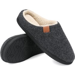 Herren Hausschuhe Winter Warm Home Hausschuhe Indoor Baumwolle Hausschuhe Paar Schlafzimmer Bodenschuhe Plus Size 44-45 grau