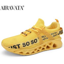 Herren Damen Mode Atmungsaktive Laufschuhe Outdoor Bequeme Casual Paare Gym Sneakers JUST SOSO Schuhe 42 gelb