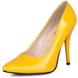 Mode Mode High Heels Schuhe Frau Klassische Pumps Rosa Rot Blau Nude Grün Heels Spitz Büro Party Hochzeit Schuhe Frühling Herbst 45 gelb