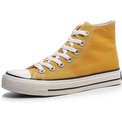 Klassische Retro-Low-Top-Canvas-Schuhe für Damen – Nahtlose Lieferung High top, Male 44 gelb