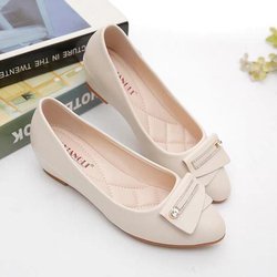 Hochwertige Damen-Einzelschuhe mit Keilabsatz aus weichem Leder, vielseitig einsetzbare Arbeits-Damenschuhe, flache Lederschuhe mit weichen Sohlen, leicht 41