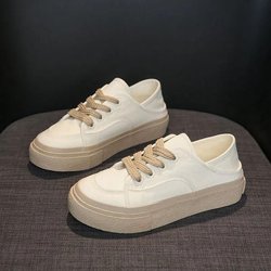 WTEMPO Casual Vielseitige Leinwand Schuhe Frauen Entwickelt Atmungsaktive Flache Ferse Lace Up Zwei Tragen Weiche Sohle Bequeme Einzelne Schuhe Dropshipping Großhandel 35 apricot
