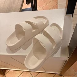 Sandalen und Hausschuhe mit dicker Sohle für Damen im Sommer, Ins Tide Net Red, modische Retro-Strandschuhe im Hong Kong-Stil im Harajuku-Stil 36 weiß