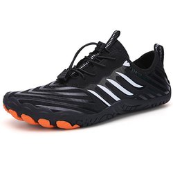 Schnell trocknende Aqua-Schuhe für Herren und Damen, rutschfeste Wassersportschuhe, Unisex, atmungsaktiv, leicht, Wat-Sneaker zum Schnorcheln, Schwimmen 42 schwarz