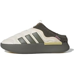Adidas Adipuff Mule Comfortable Fashion Durable Low Top Casual Shoes Unisex Shoes White Green JR0062 39⅓