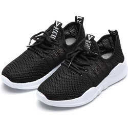 Damenschuhe Frühling und Sommer rutschfeste Sneakers mit weicher Sohle Low-Top-Laufschuhe 36 schwarz