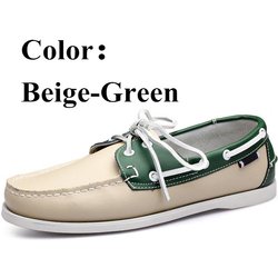 Docksides Klassische Bootsschuhe für Herren und Damen aus echtem Leder, Blau/Weiß, Übergröße 36–46, Marke Flats Loafers 2022A069 44