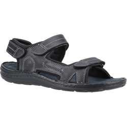 Hush Puppies Herren Alistair Ledersandalen 9 UK schwarz