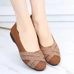 Frauen Mode bequeme Stoff flache Schuhe Lady Loafers Schuhe 36 kaffeebraun